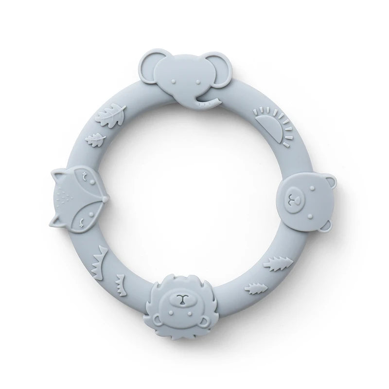 Cute Animal Baby Silicone Teethers Newborn Safe Teething Chewing Toys Baby Shower Gift Easy To Clean, Ages 3 Months+