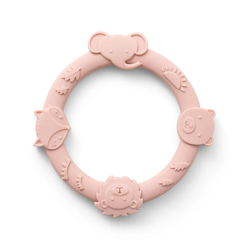 Cute Animal Baby Silicone Teethers Newborn Safe Teething Chewing Toys Baby Shower Gift Easy To Clean, Ages 3 Months+