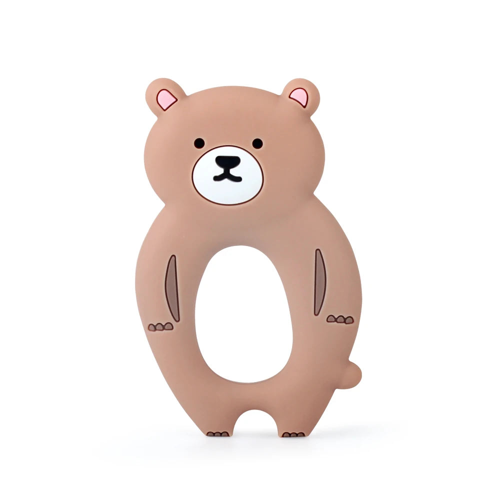 1Pcs Silicone Teether Animal Koala Rodent Cartoon Food Grade DIY Baby Necklace Pendant Oral Care Baby Teether Toys