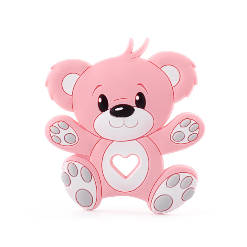 1Pcs Silicone Teether Animal Koala Rodent Cartoon Food Grade DIY Baby Necklace Pendant Oral Care Baby Teether Toys