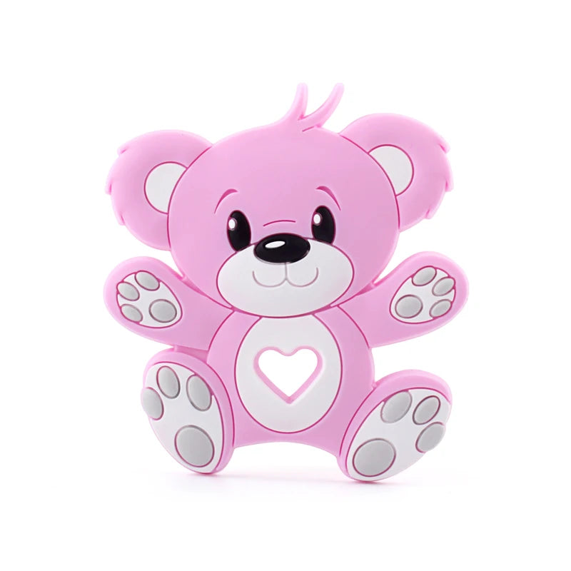 1Pcs Silicone Teether Animal Koala Rodent Cartoon Food Grade DIY Baby Necklace Pendant Oral Care Baby Teether Toys