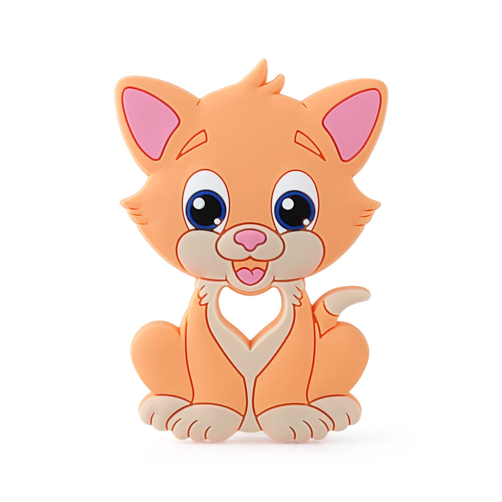 1Pcs Silicone Teether Animal Koala Rodent Cartoon Food Grade DIY Baby Necklace Pendant Oral Care Baby Teether Toys