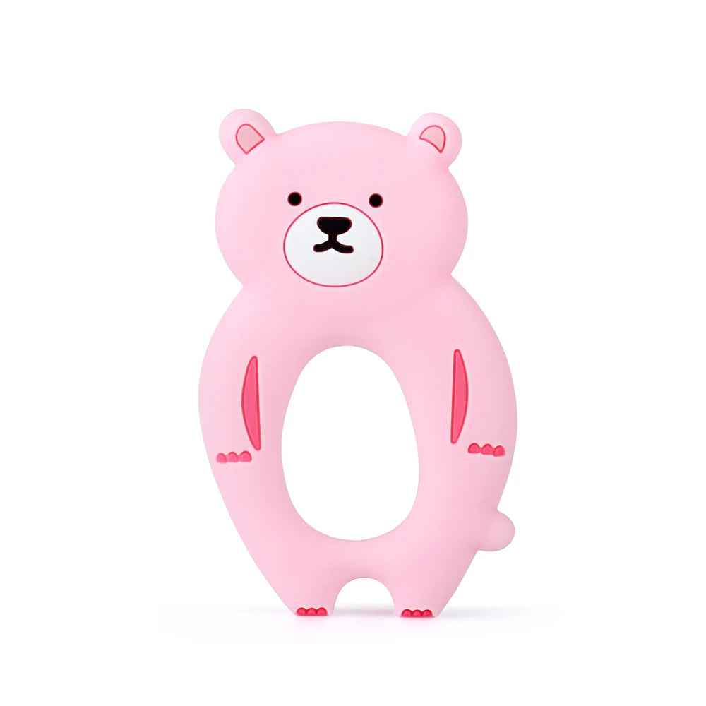 1Pcs Silicone Teether Animal Koala Rodent Cartoon Food Grade DIY Baby Necklace Pendant Oral Care Baby Teether Toys