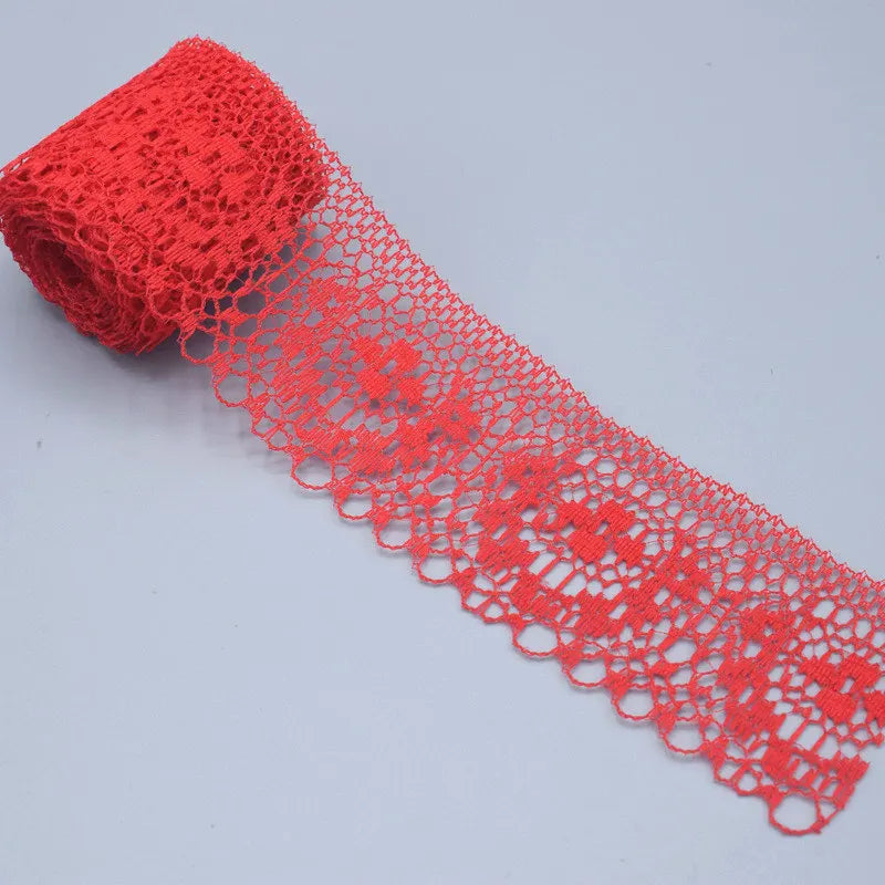 4cm Width White Decorative Lace Trim Fabric Wedding Birthday Christmas Goods Craft DIY Embroidery and Skirt Intimate Accessories