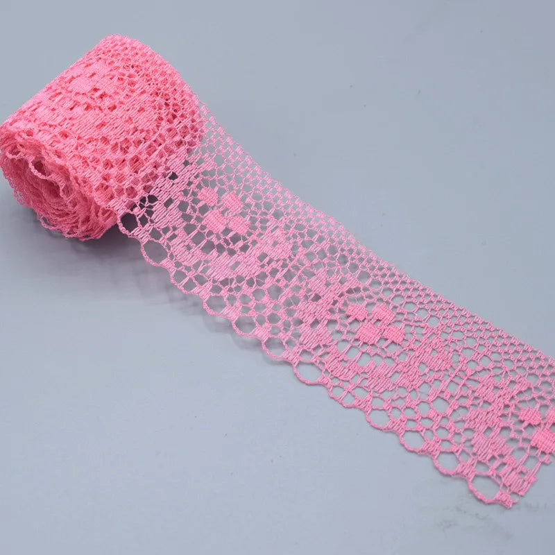 4cm Width White Decorative Lace Trim Fabric Wedding Birthday Christmas Goods Craft DIY Embroidery and Skirt Intimate Accessories