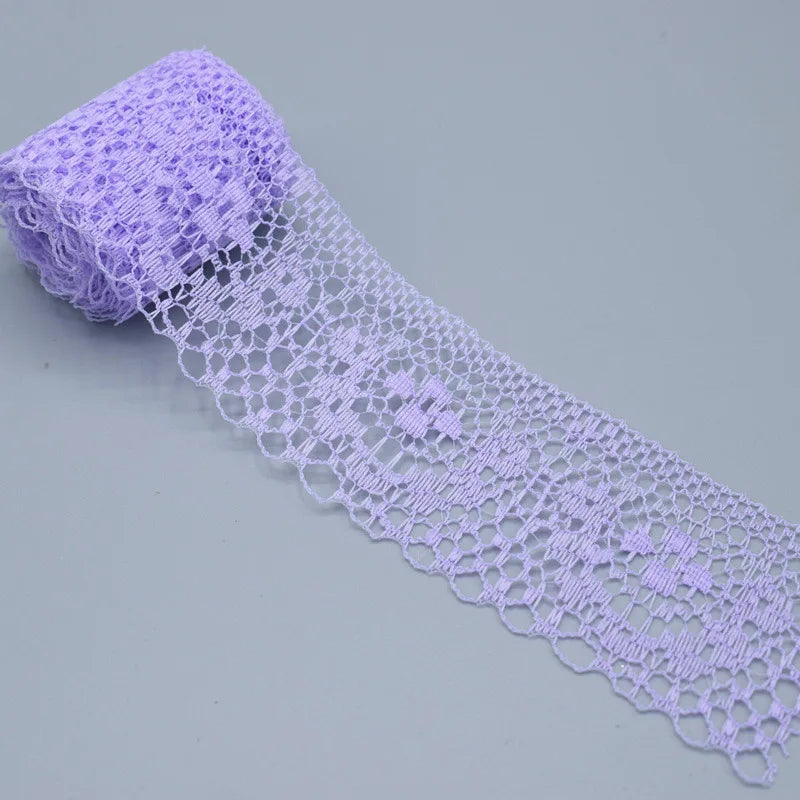 4cm Width White Decorative Lace Trim Fabric Wedding Birthday Christmas Goods Craft DIY Embroidery and Skirt Intimate Accessories