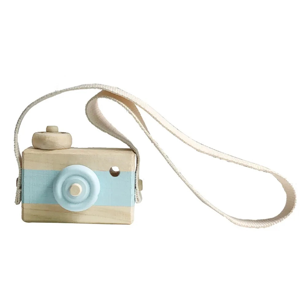 Cute Nordic Hanging Wooden Camera Toys Kids Toys Gift 9.5X6X3cm Room Decor Furnishing Articles Christmas Gift Wooden Toy