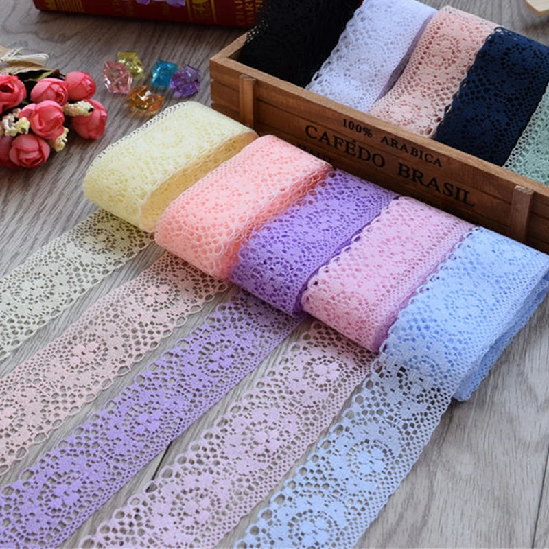 4cm Width White Decorative Lace Trim Fabric Wedding Birthday Christmas Goods Craft DIY Embroidery and Skirt Intimate Accessories
