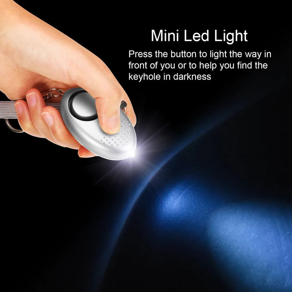 130 db Safesound Personal Security Alarm Keychain Light Self Defense Electronic Device as Bag Decoration for Women,Kids,Girls