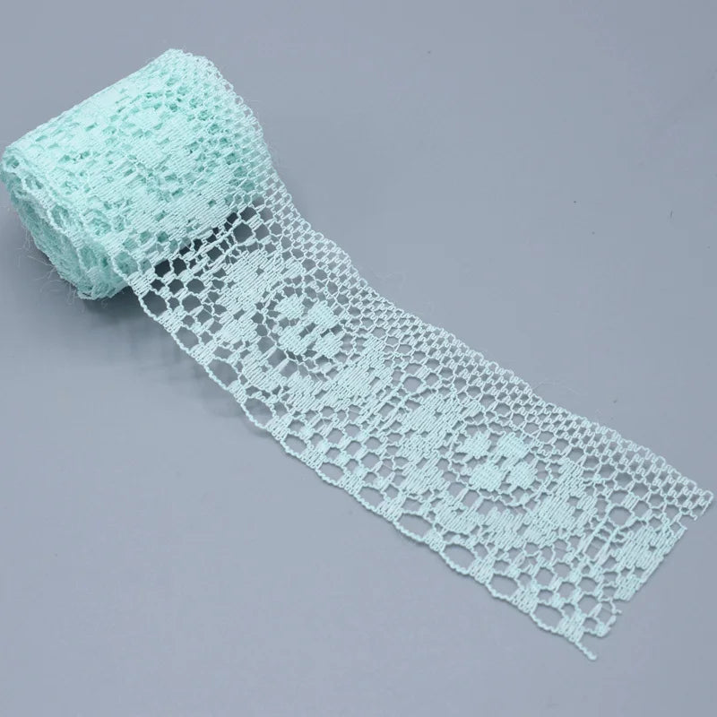 4cm Width White Decorative Lace Trim Fabric Wedding Birthday Christmas Goods Craft DIY Embroidery and Skirt Intimate Accessories
