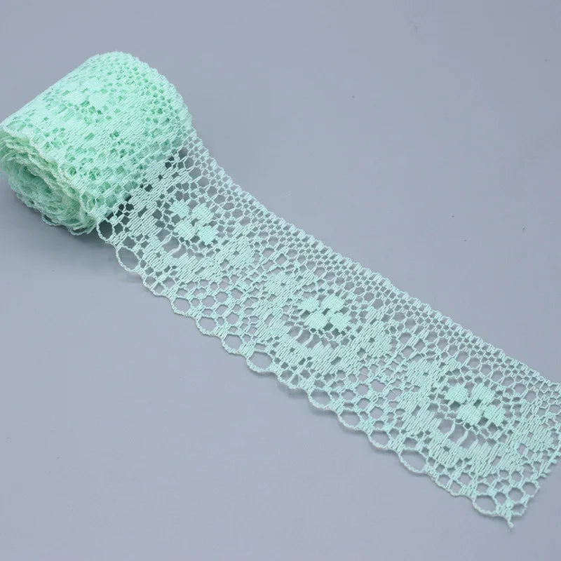 4cm Width White Decorative Lace Trim Fabric Wedding Birthday Christmas Goods Craft DIY Embroidery and Skirt Intimate Accessories