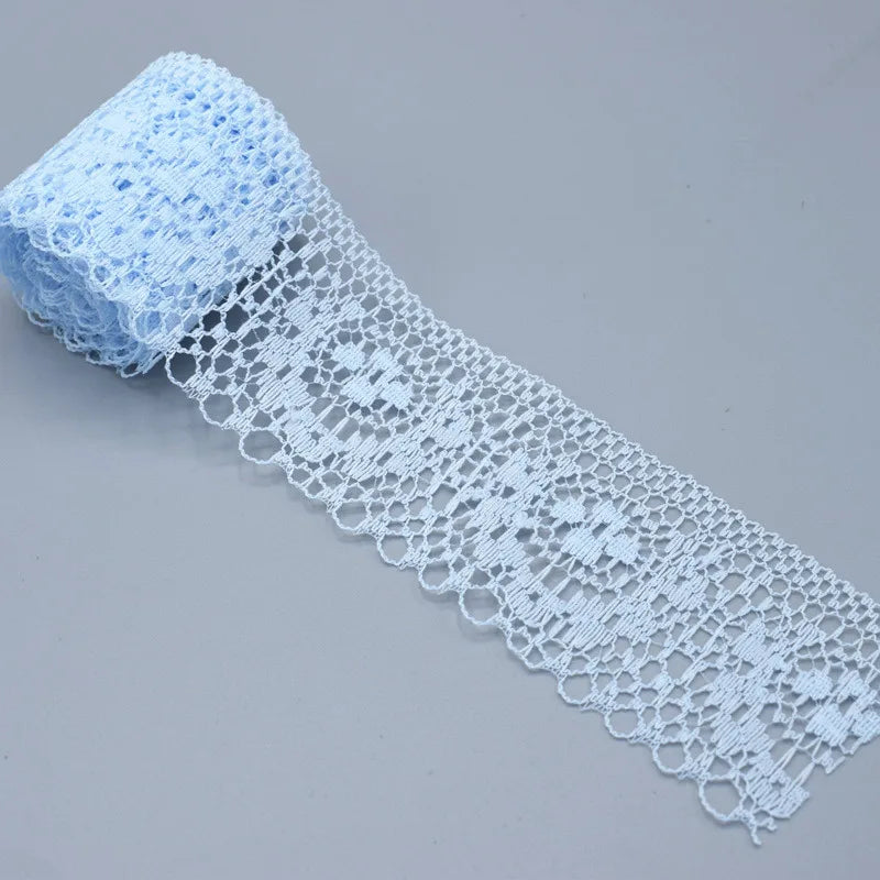 4cm Width White Decorative Lace Trim Fabric Wedding Birthday Christmas Goods Craft DIY Embroidery and Skirt Intimate Accessories