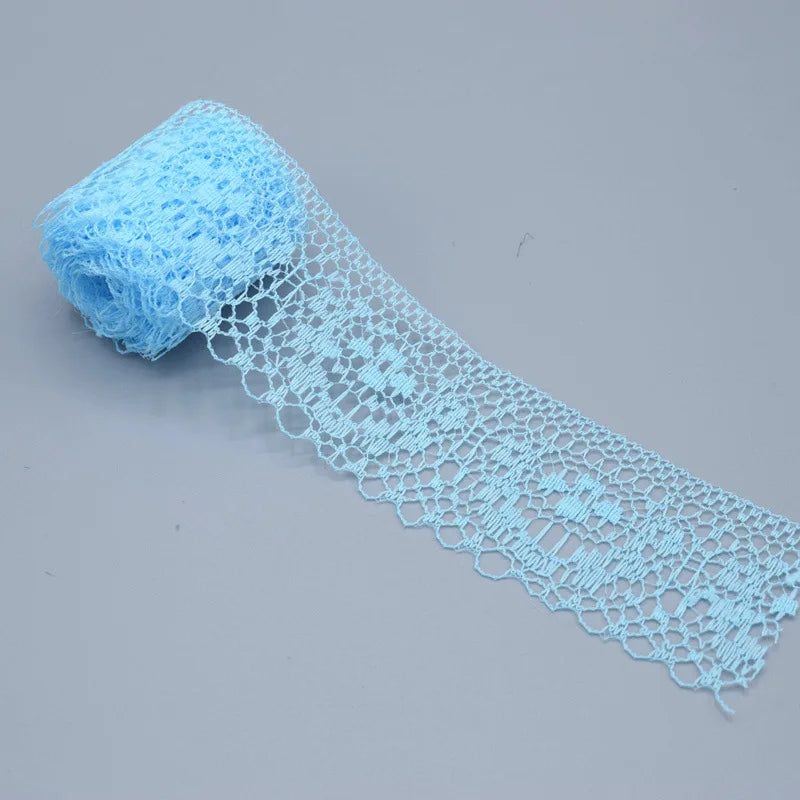 4cm Width White Decorative Lace Trim Fabric Wedding Birthday Christmas Goods Craft DIY Embroidery and Skirt Intimate Accessories