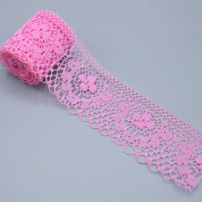 4cm Width White Decorative Lace Trim Fabric Wedding Birthday Christmas Goods Craft DIY Embroidery and Skirt Intimate Accessories