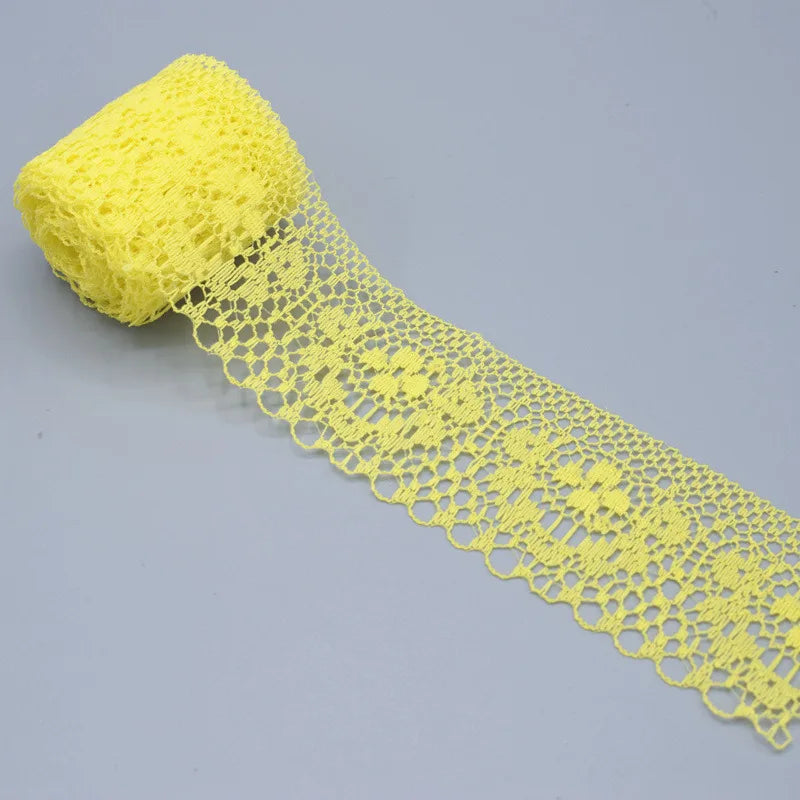 4cm Width White Decorative Lace Trim Fabric Wedding Birthday Christmas Goods Craft DIY Embroidery and Skirt Intimate Accessories