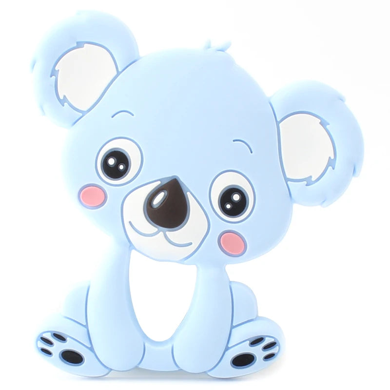 1Pcs Silicone Teether Animal Koala Rodent Cartoon Food Grade DIY Baby Necklace Pendant Oral Care Baby Teether Toys