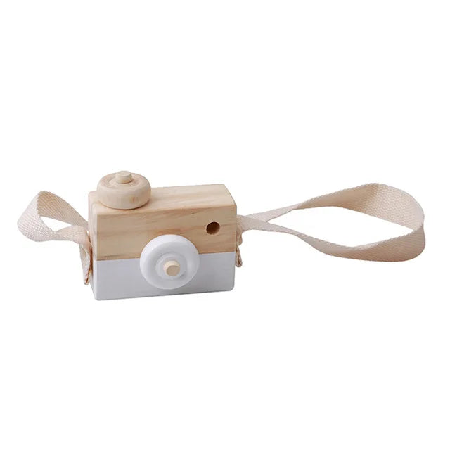 Cute Nordic Hanging Wooden Camera Toys Kids Toys Gift 9.5X6X3cm Room Decor Furnishing Articles Christmas Gift Wooden Toy