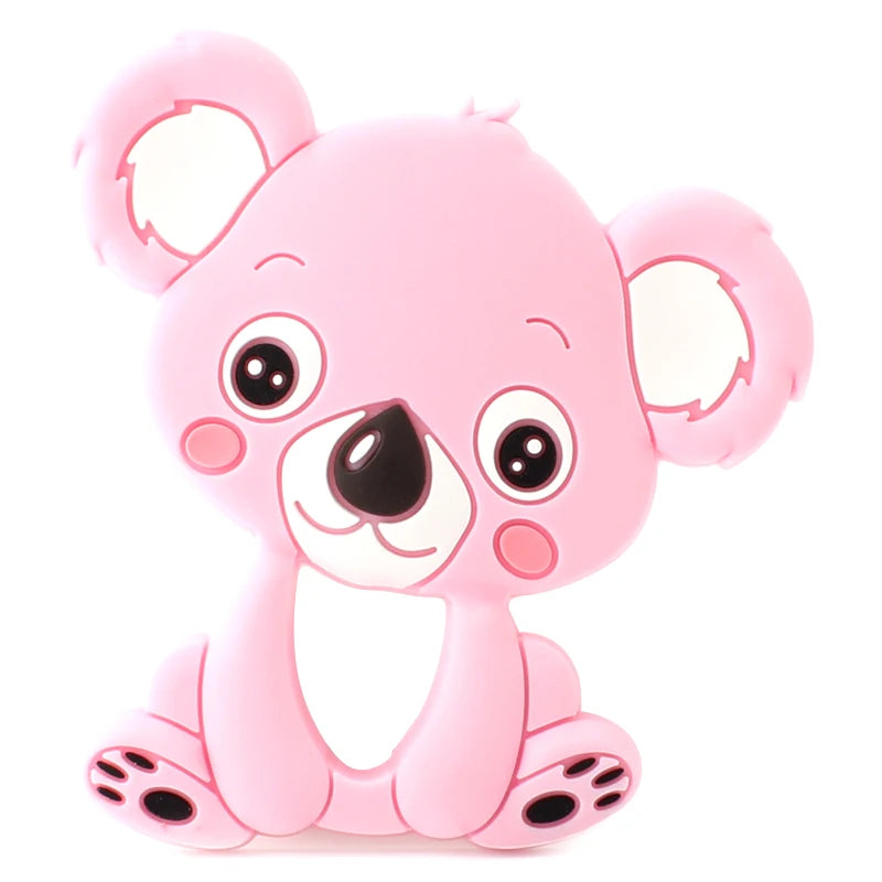 1Pcs Silicone Teether Animal Koala Rodent Cartoon Food Grade DIY Baby Necklace Pendant Oral Care Baby Teether Toys