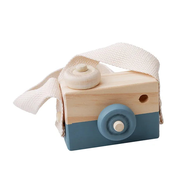 Cute Nordic Hanging Wooden Camera Toys Kids Toys Gift 9.5X6X3cm Room Decor Furnishing Articles Christmas Gift Wooden Toy