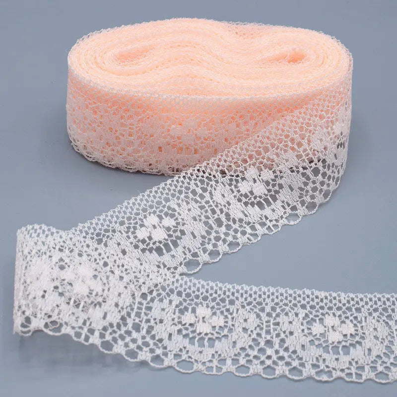 4cm Width White Decorative Lace Trim Fabric Wedding Birthday Christmas Goods Craft DIY Embroidery and Skirt Intimate Accessories