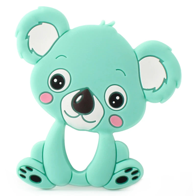 1Pcs Silicone Teether Animal Koala Rodent Cartoon Food Grade DIY Baby Necklace Pendant Oral Care Baby Teether Toys