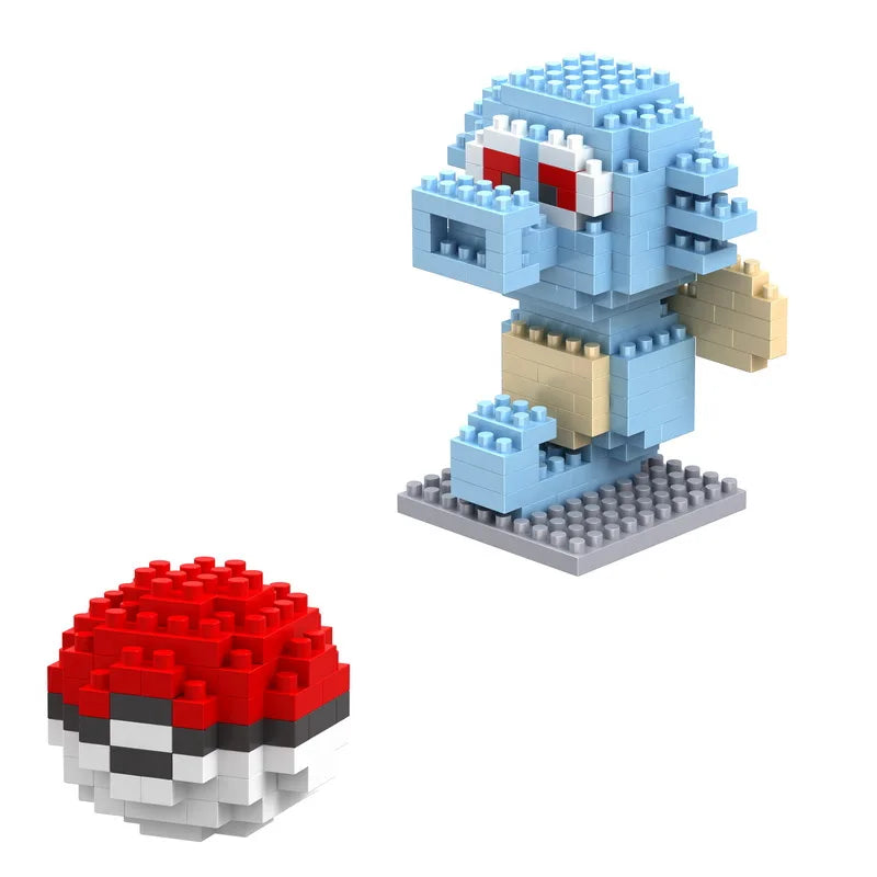 Building Blocks Assembly Anime Picachu Charizard Doll Blastoise Bulbasaur Gengar Bricks Figures Toy for Kid Gift