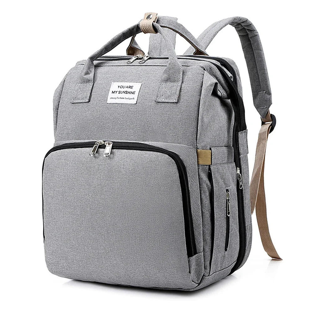 New Diaper Baby Bags with Bed Mummy Bag Waterproof Nylon Maternity Nappy Moms Backpack Baby Nursing Changing Bag For Baby Care
