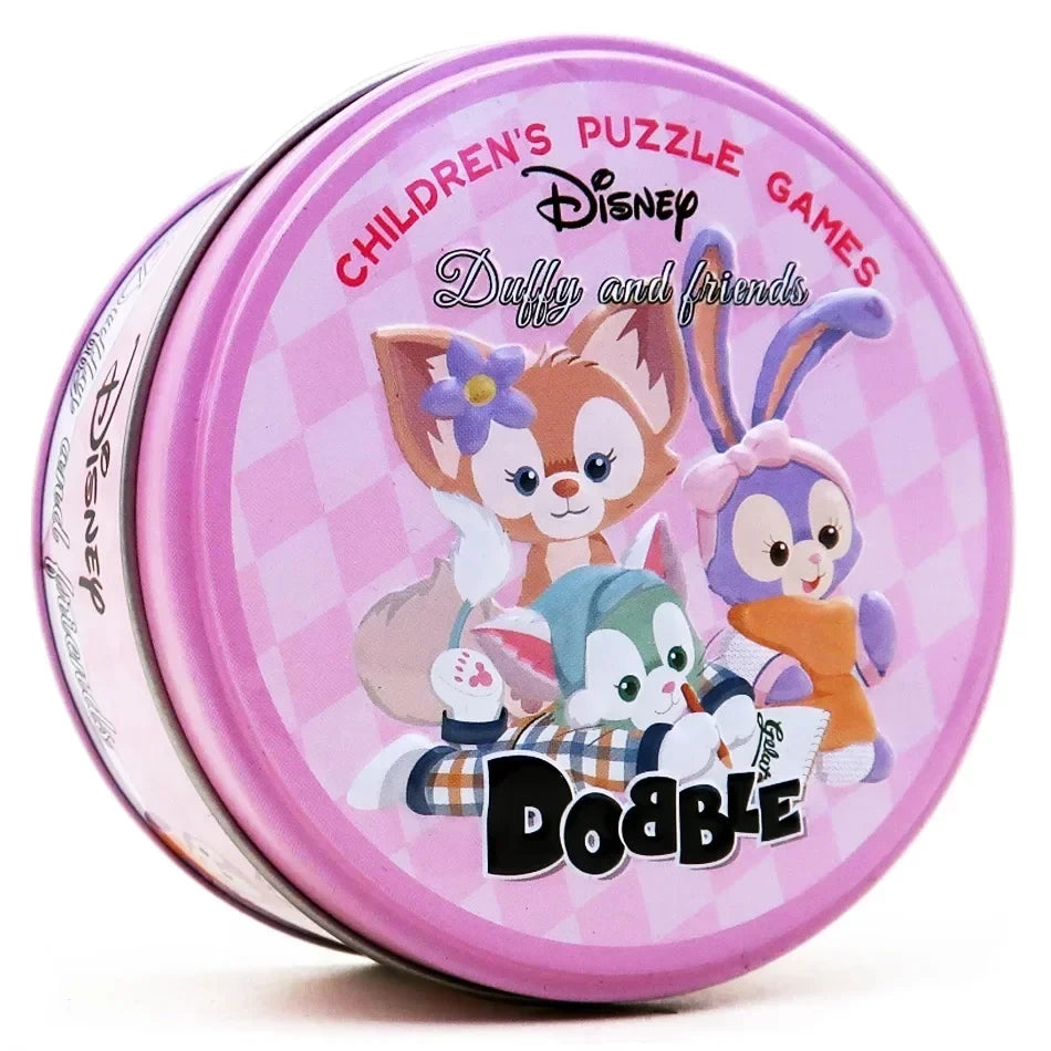 28 Styles Double juego Card Dobble Card Game Table Board Game for Dobbles Kids HP Metal Box Card Matching Toys for Childrens