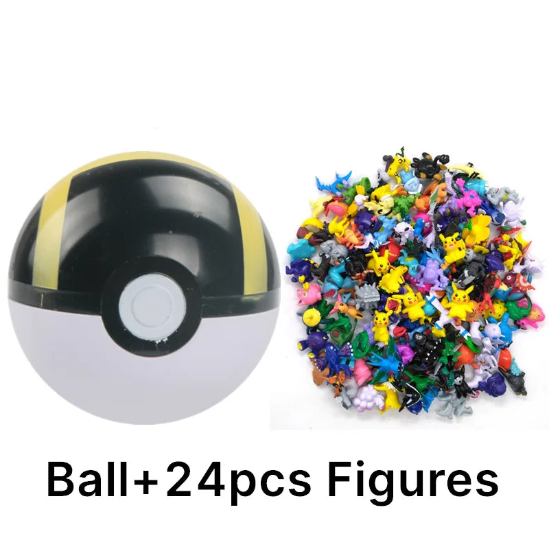 Funny Joy Pokemoning Toys 7Cm Elf Ball 2-3cm Anime Action PokeBall Figures Monster Toy Model Dolls Children Christmas Gift