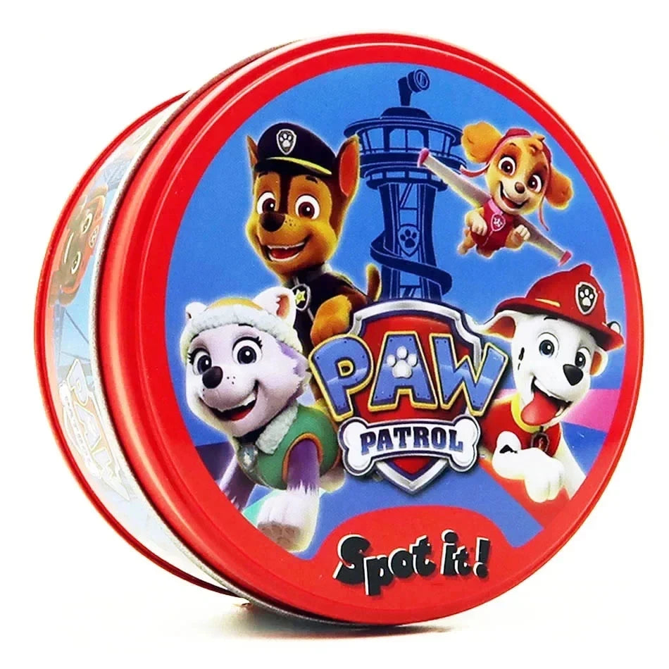 28 Styles Double juego Card Dobble Card Game Table Board Game for Dobbles Kids HP Metal Box Card Matching Toys for Childrens