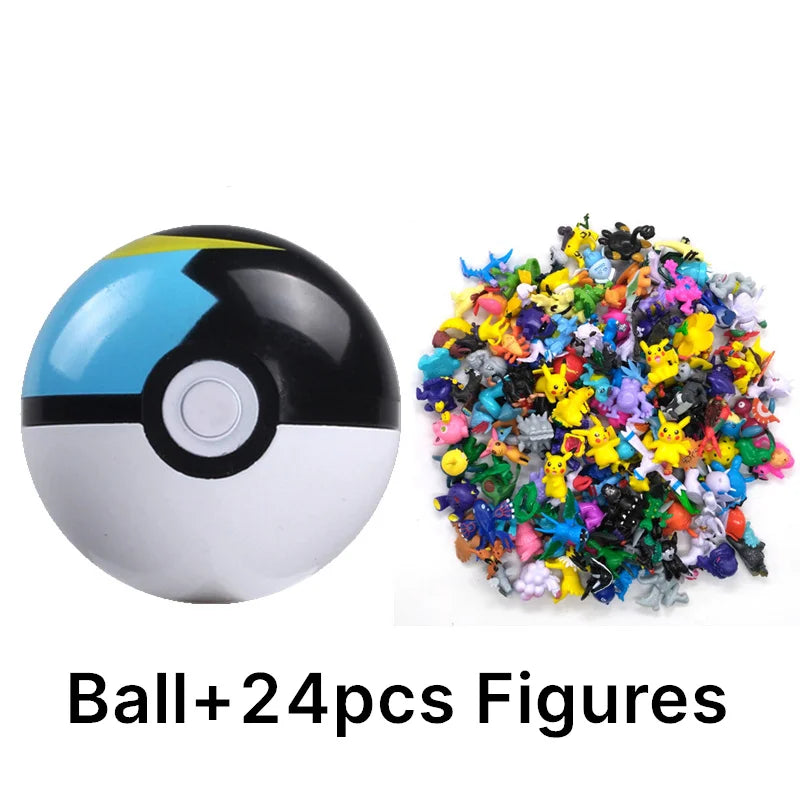 Funny Joy Pokemoning Toys 7Cm Elf Ball 2-3cm Anime Action PokeBall Figures Monster Toy Model Dolls Children Christmas Gift