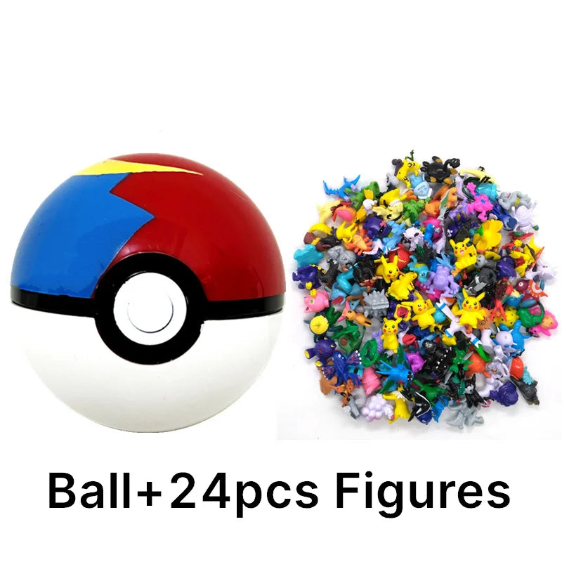 Funny Joy Pokemoning Toys 7Cm Elf Ball 2-3cm Anime Action PokeBall Figures Monster Toy Model Dolls Children Christmas Gift