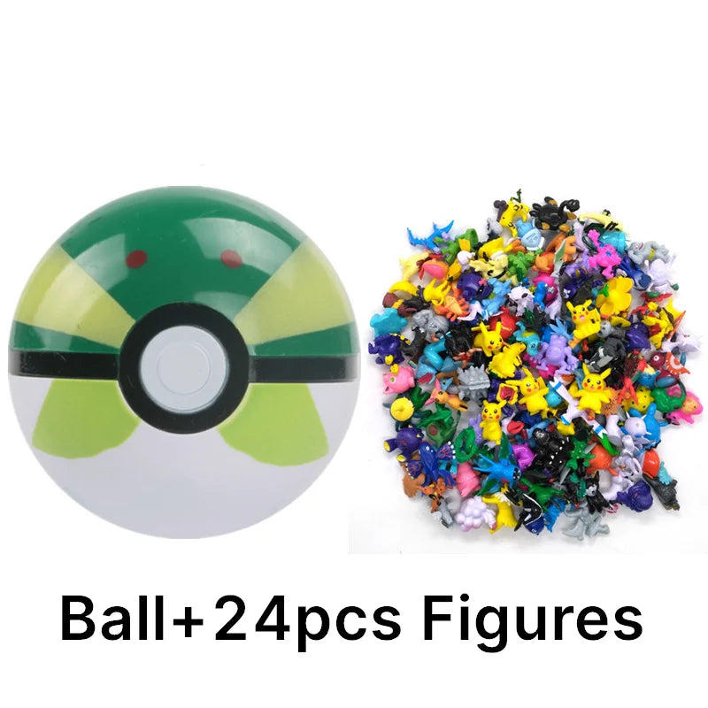 Funny Joy Pokemoning Toys 7Cm Elf Ball 2-3cm Anime Action PokeBall Figures Monster Toy Model Dolls Children Christmas Gift