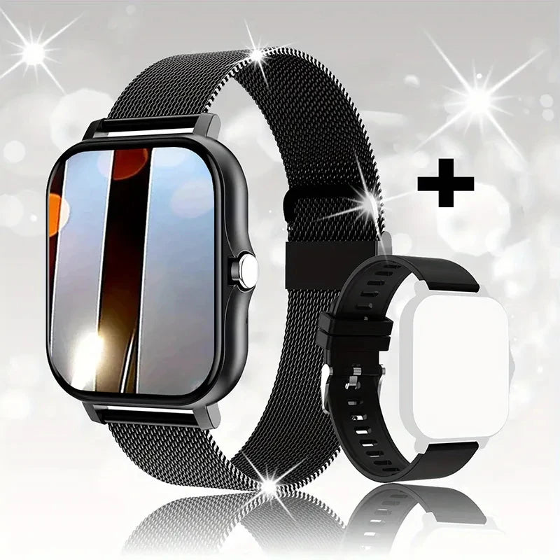 For Android OS IOS Phone Color Screen Full Touch Custom Dial Smart Watch Women Bluetooth Call SmartWatch Men 2024 New