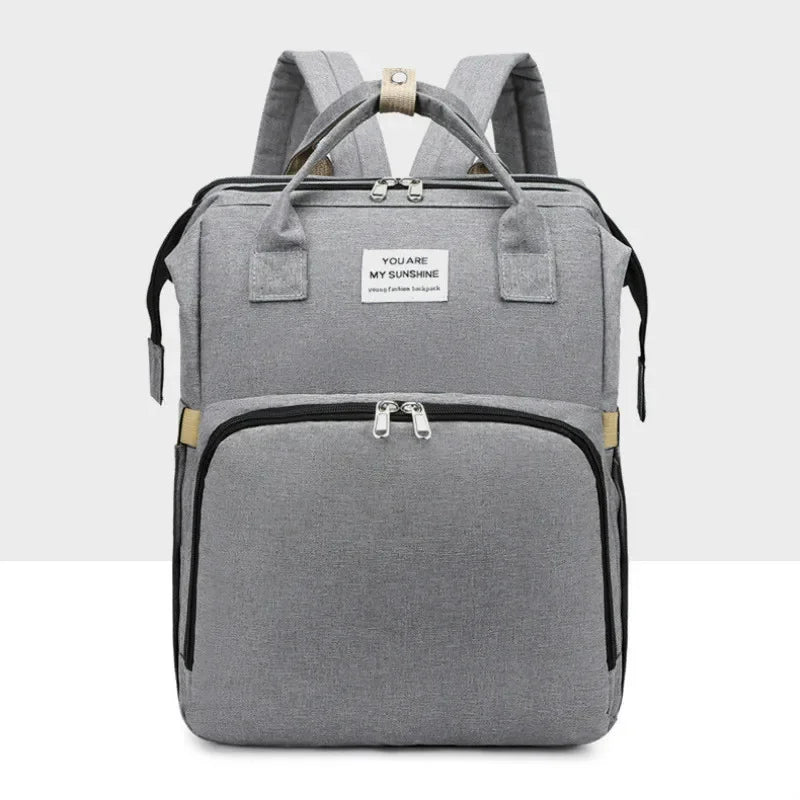 New Diaper Baby Bags with Bed Mummy Bag Waterproof Nylon Maternity Nappy Moms Backpack Baby Nursing Changing Bag For Baby Care