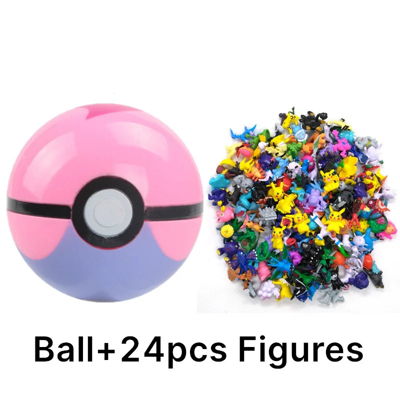 Funny Joy Pokemoning Toys 7Cm Elf Ball 2-3cm Anime Action PokeBall Figures Monster Toy Model Dolls Children Christmas Gift