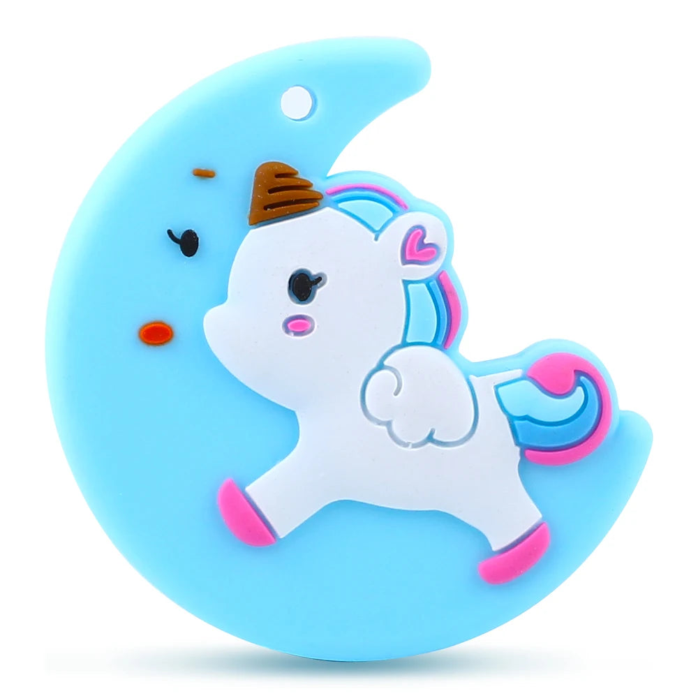 1Pcs Silicone Teether Animal Koala Rodent Cartoon Food Grade DIY Baby Necklace Pendant Oral Care Baby Teether Toys