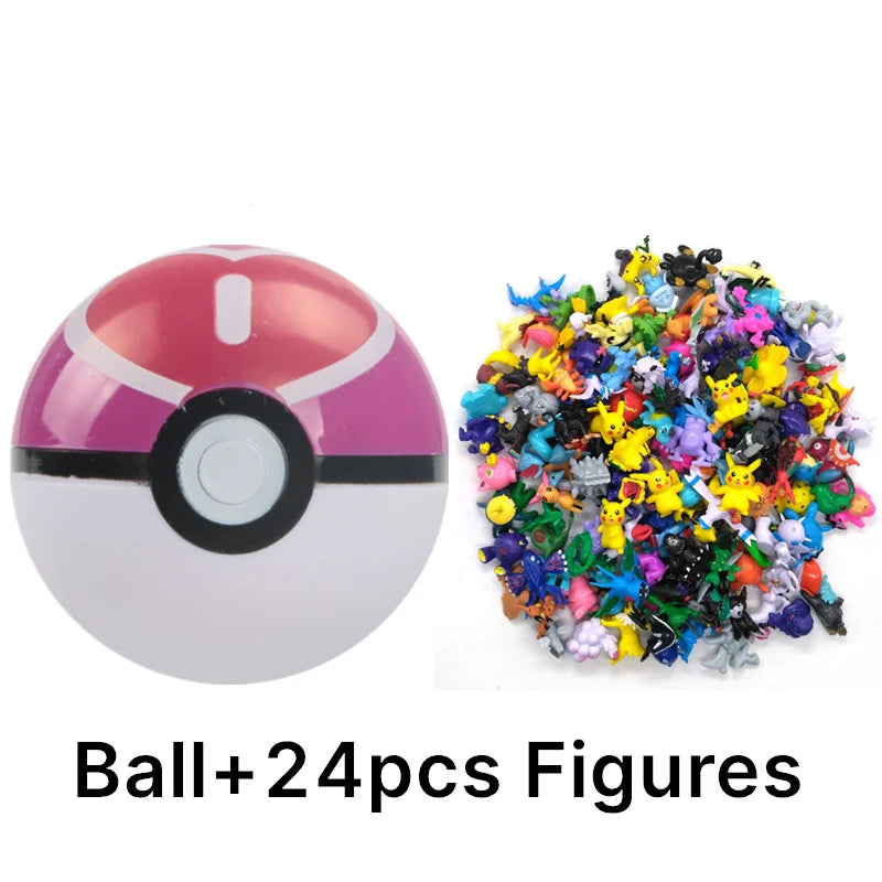Funny Joy Pokemoning Toys 7Cm Elf Ball 2-3cm Anime Action PokeBall Figures Monster Toy Model Dolls Children Christmas Gift