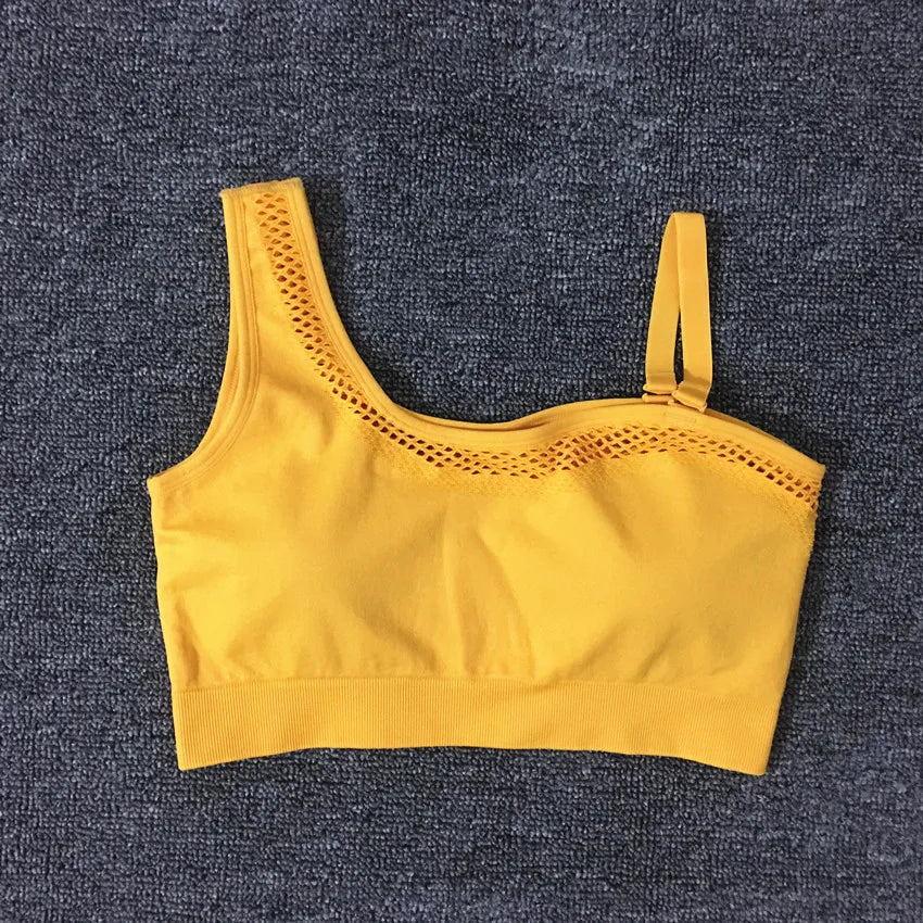 2024 1/2Pcs Seamless Yoga Set Women Gym Sportswear Outfit Yoga Pant Leggings One Shoulder Sports Bra Workout Cloth Tracksuit