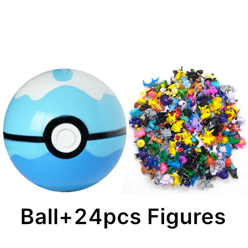 Funny Joy Pokemoning Toys 7Cm Elf Ball 2-3cm Anime Action PokeBall Figures Monster Toy Model Dolls Children Christmas Gift
