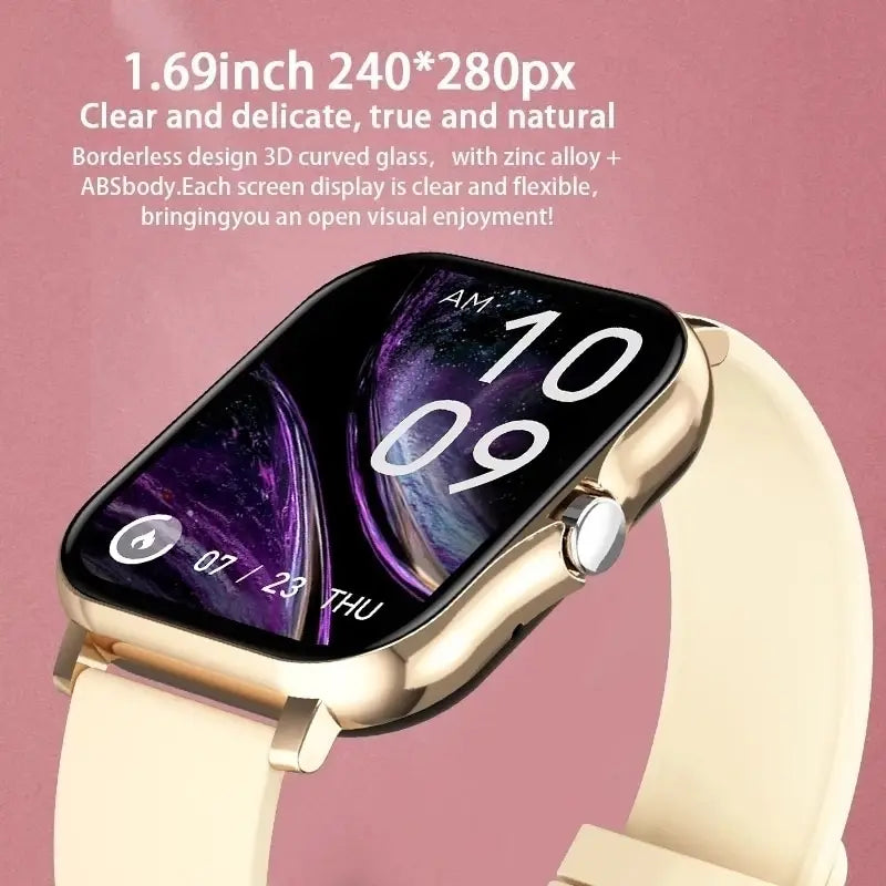 For Android OS IOS Phone Color Screen Full Touch Custom Dial Smart Watch Women Bluetooth Call SmartWatch Men 2024 New