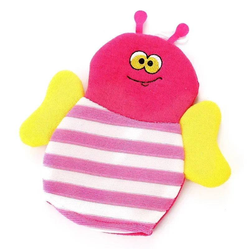 Baby Bath Gloves for Kids Toddlers Cartoon Animal Shape Shower Brush Washcloth for Bathing Children Wash Clean Shower Massage