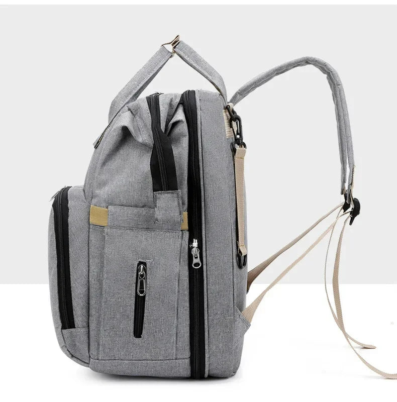 New Diaper Baby Bags with Bed Mummy Bag Waterproof Nylon Maternity Nappy Moms Backpack Baby Nursing Changing Bag For Baby Care