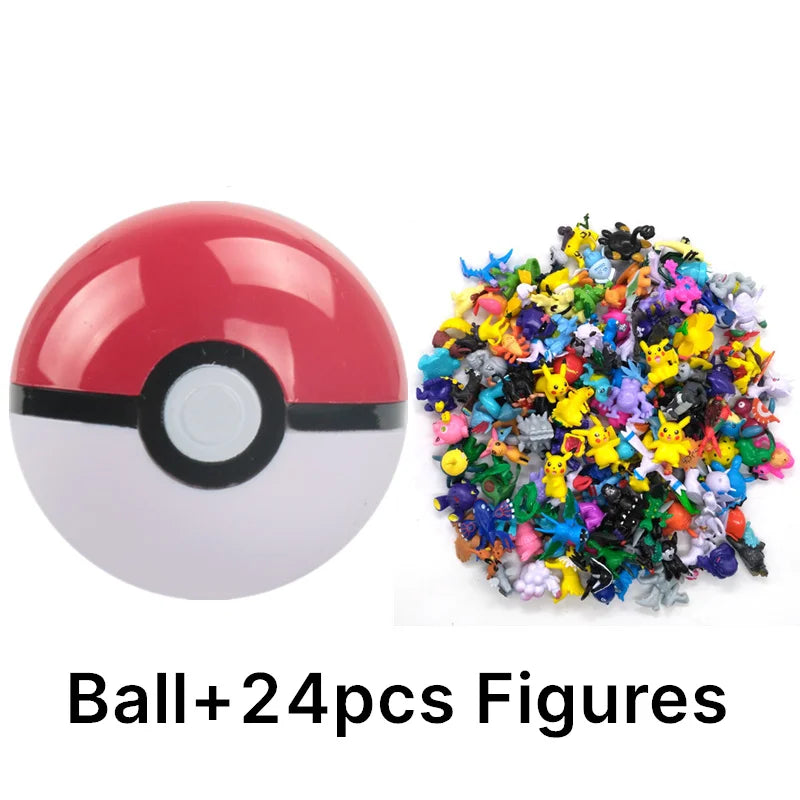 Funny Joy Pokemoning Toys 7Cm Elf Ball 2-3cm Anime Action PokeBall Figures Monster Toy Model Dolls Children Christmas Gift