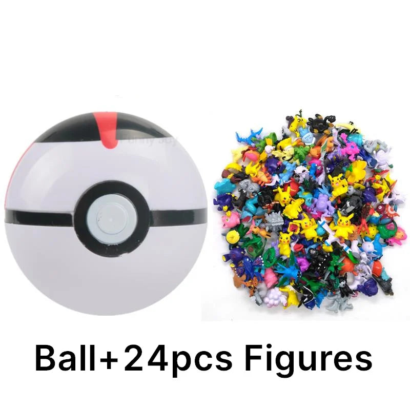 Funny Joy Pokemoning Toys 7Cm Elf Ball 2-3cm Anime Action PokeBall Figures Monster Toy Model Dolls Children Christmas Gift