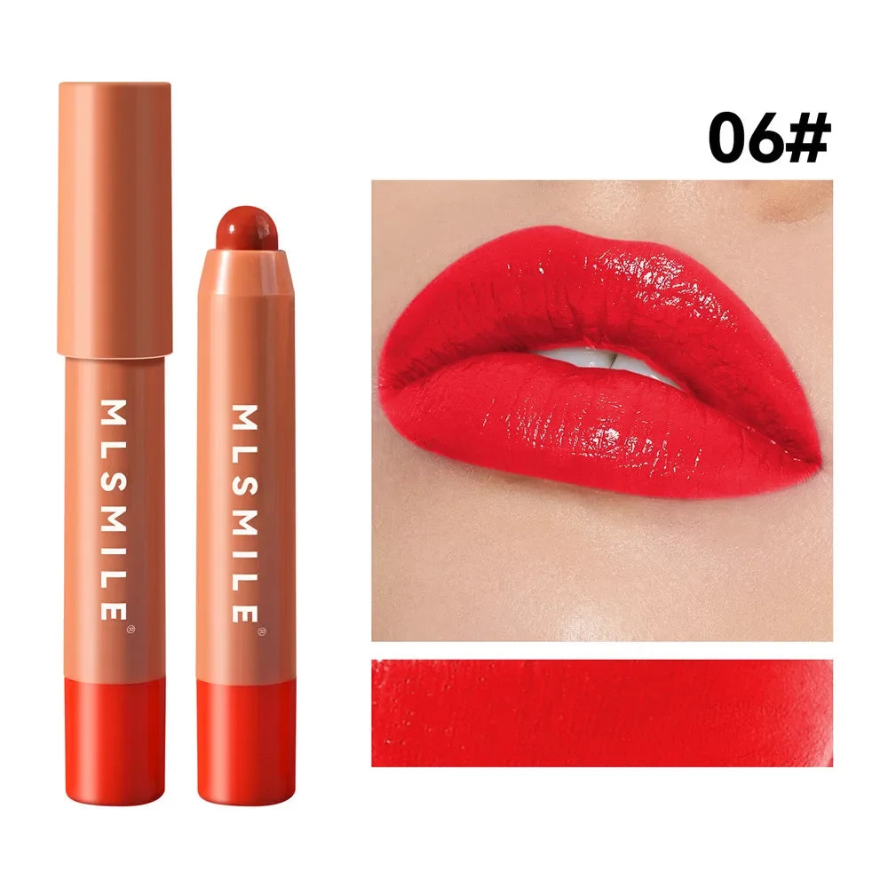 6 Colors Waterproof Nourishing Smooth Lipstick Pen Velvet Lipliner Lasting Not Fading Makeup Nude Pink Lip Tint Lips Cosmetic