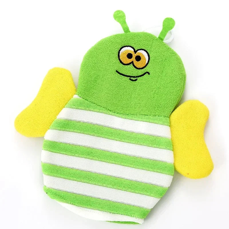 Baby Bath Gloves for Kids Toddlers Cartoon Animal Shape Shower Brush Washcloth for Bathing Children Wash Clean Shower Massage