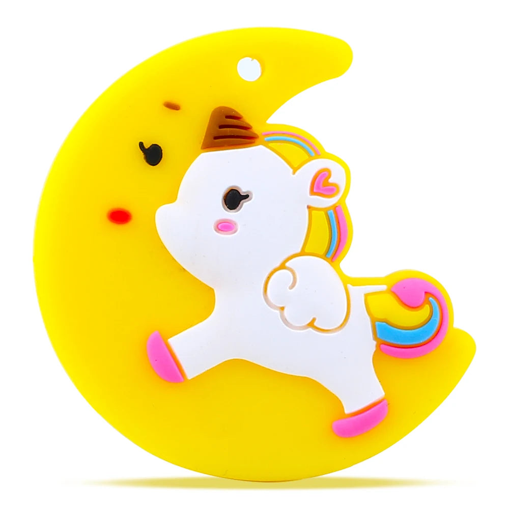 1Pcs Silicone Teether Animal Koala Rodent Cartoon Food Grade DIY Baby Necklace Pendant Oral Care Baby Teether Toys