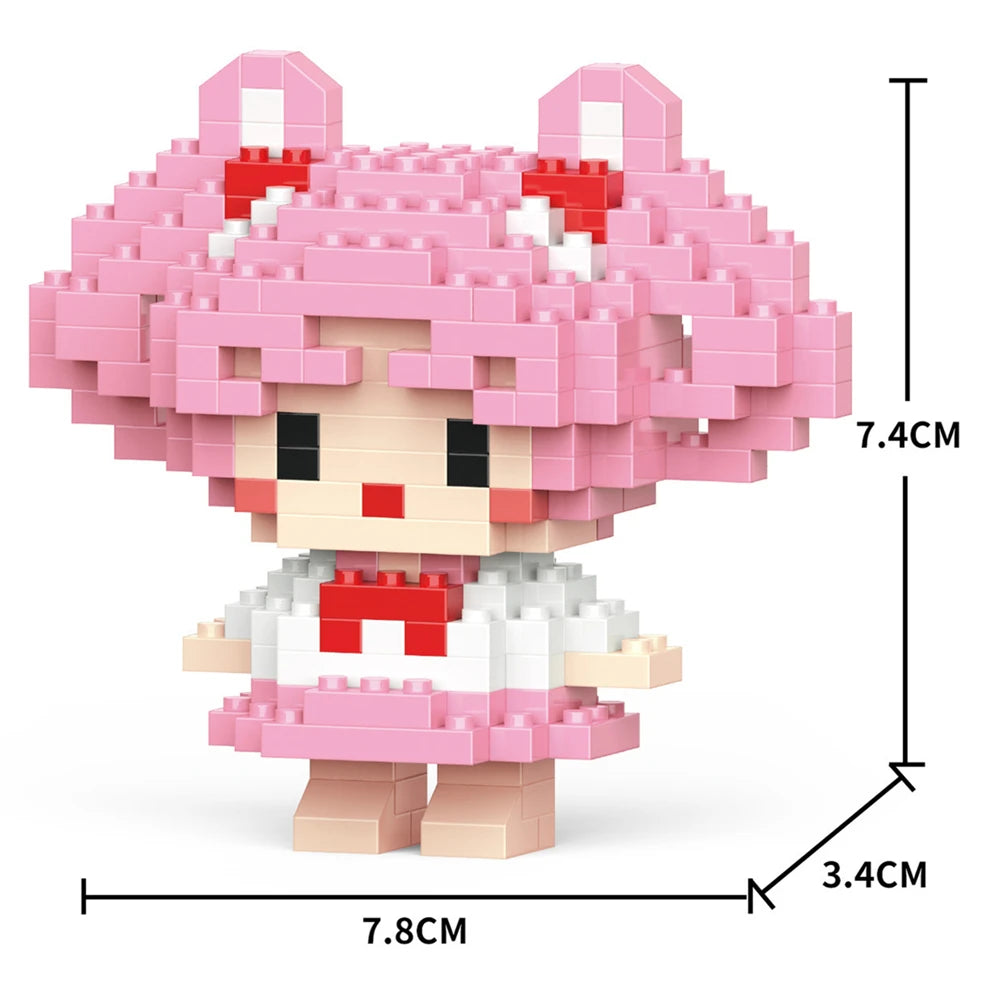 Cartoon Kuromi Cinnamoroll Block Character Assembled Model Building Block Dolls Toy Children Gif