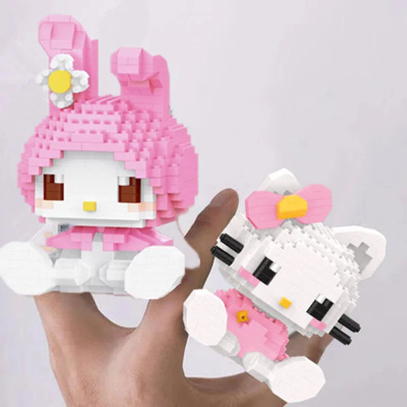 Cartoon Kuromi Cinnamoroll Block Character Assembled Model Building Block Dolls Toy Children Gif
